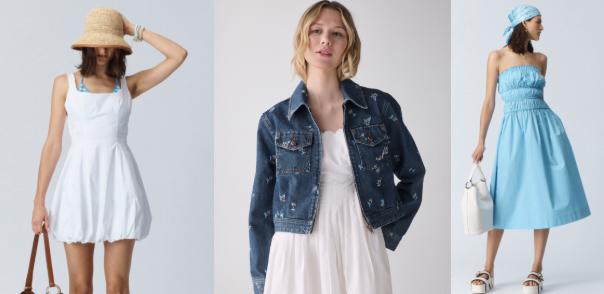Model mengenakan dress Kate Spade Summer 2026.
